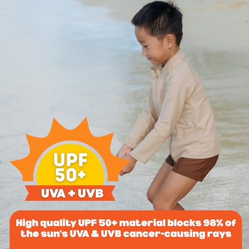 Image of SwimZip UPF 50+ Long Sleeve Rash Guard for Boys' and Girls' - Baby, Toddler, Kids