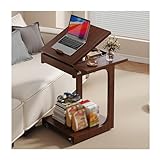 Conception pliable : le panneau latéral de la table C for petit espace peut être plié for agrandir l'espace du bureau. La conception de la petite planche de rangement pliable peut également être utilisée for placer une tasse d'eau sur le côté tout en regardant des séries télévisées, afin que vous puissiez regarder des séries télévisées et des collations en même temps