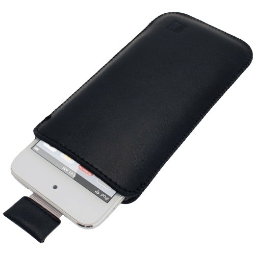 iGadgitz U2046 Leather Pouch Case Cover Compatible with Apple iPod Touch 5th 6th 7th Gen -Black iGadgitz U2046 Leather Pouch Case Cover Compatible with Apple iPod Touch 5th 6th 7th Gen -Black