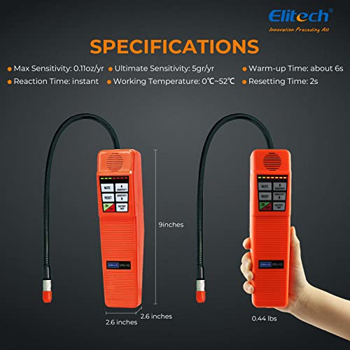 Elitech Cpu-1G Hvac Leak Detector Halogen Gas Tester Hvac Refrigerant Ac Sniffer R22 R410A R134A #TOP3