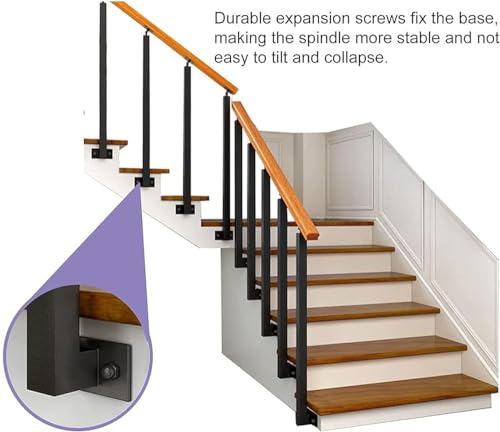 Barandillas metálicas elegantes y ajustables para renovación de escaleras exteriores 5