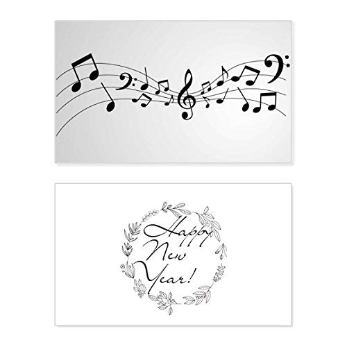 Tarjeta de año nuevo musical Dancg Music para llenar de bendiciones la cena familiar