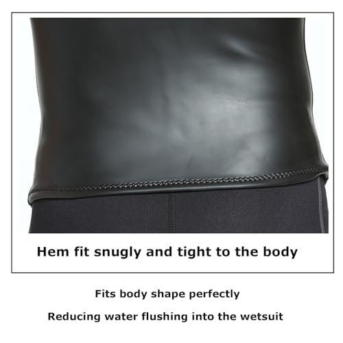 Traje de neopreno para hombre de 2MM sin mangas, chaqueta ligera para nadar y bucear (Negro_X-Large) miniatura 7