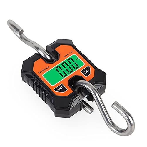 OUSIKA Bilancia da gru portatile da 100 kg Bilance sospese digitali Bilancia da 220 libbre con ganci for pesca in fattoria, caccia, attività all'aperto, bagagli Bilancia