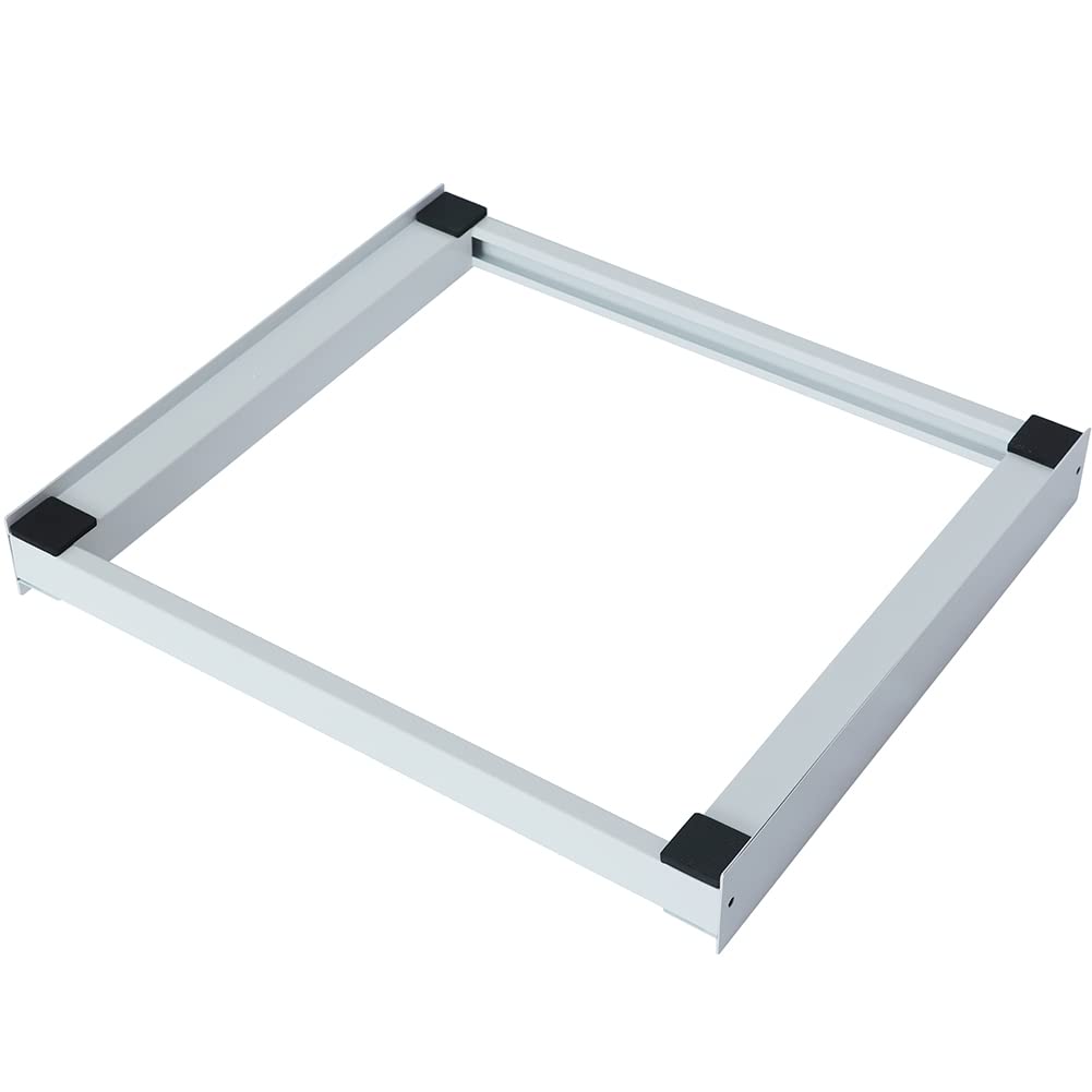 Kit de conexión para lavadora y secadora, soporte base universal de sobreposición para ahorrar espacio, con correa de seguridad y adhesivos antideslizantes, marco para apilamiento de electrodomésticos