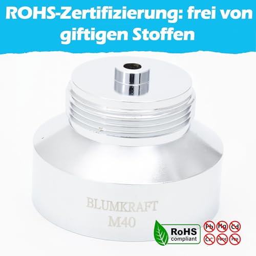 BLUMKRAFT 2 Stück Metall Adapter für BRAUKMANN OVENTROP und PRUSS Heizkörper M40 x 1,5 (Prototyp) auf M30 x 1,5 für Thermostat/Thermostatkopf M30 x 1,5 männlich. Neues Modell Juni 2025