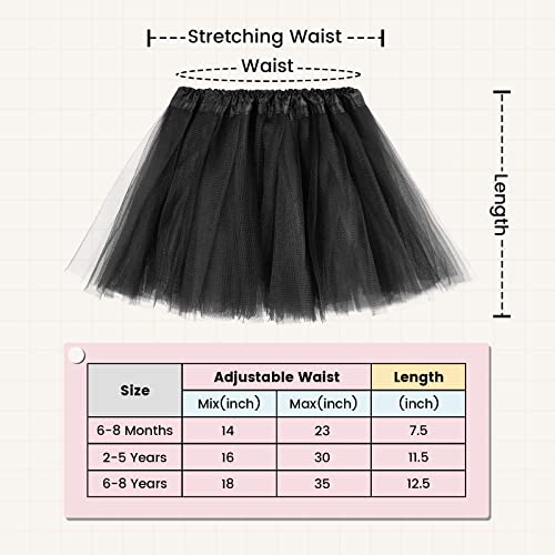 Simplicity Tutus For Girls Black Tutu Skirt For Girls Toddler Tutu Tulle Skirt For Girls Ballet Tutu Dance Dress-Up, Black, 2-5 Years #TOP1