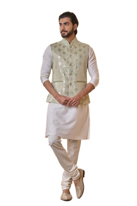 Light Green Georgette Embroidered Single Bundi | Ethnic WEAR | Light Green | XS-image-48