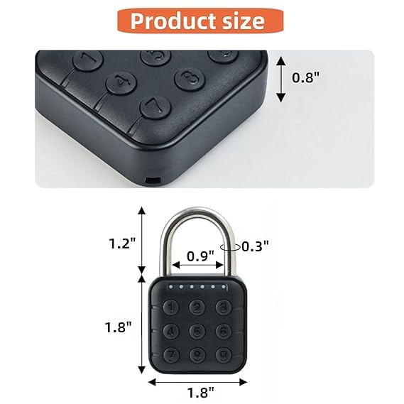 Image of CBK Smart Lock with 6 Digit Password | Waterproof Resettable Password Lock | Heavy Duty Security Lock for Gate, Door, Gym Locker, School, Office, Warehouse, Fence, Shed & Outdoor Use (1 Year Warranty)