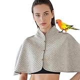 Parrot Shoulder Protector & Bird Diaper Shawl - Keep Clothes Safe from Scratches & Poop, Reusable Training Cape for Parakeets, Cockatiels, Conures, Lovebirds, Finches, Macaw (grey)