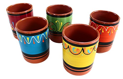 Cactus Canyon Ceramics Spanish Terracotta 5-Piece Cup Set, Multicolor #TOP1