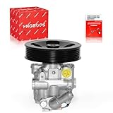 PHOBOOS Power Steering Pump Compatible with Subaru Forester 2011-2013 H4 2.5L, Wagon, with Outlet & Pulley, Smooth Steering, Low Noise, High Durability, Ref. 21-607
