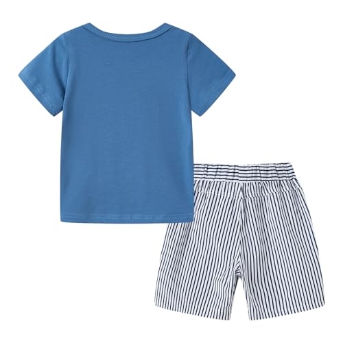 Image of Mud Kingdom Woven Short Sets for Boys Summer Holiday Outfits Casual Short Sleeve