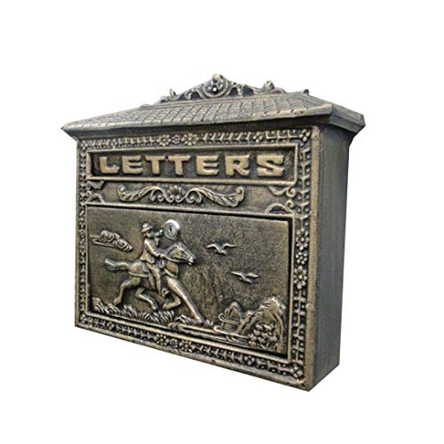 Sdgh Mailbox European Retro Mailbox Villa Mailbox Outdoor Waterproof Wall-Mounted Creative Mailbox Outdoor Lockable Security Mailbox #TOP30