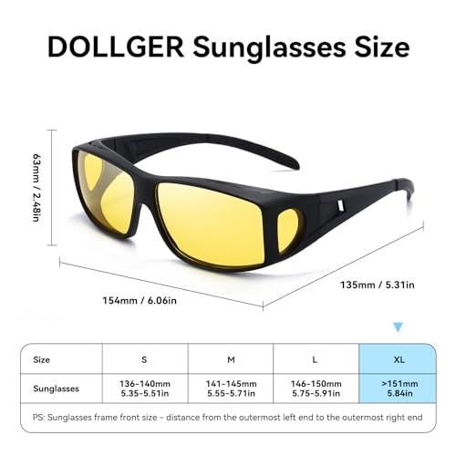 Image of Dollger Night Driving Glasses Women Men HD Vision Polarized Yellow Lens