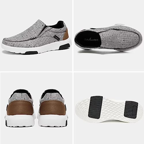 Orthocomfoot Womens Casual Shoes,Orthotic Slip On Sneakers,Plantar Fasciitis Arch Support Deck Shoes Dark Grey Size 9 #TOP2