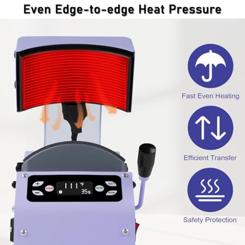 Máquina termofijadora de gorras eléctrica para sublimación miniatura 4