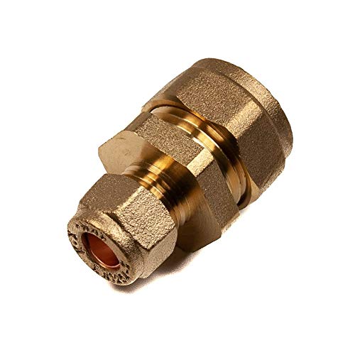 Thunderfix Copper 15Mm X 8Mm Compression Reducer Coupling Brass Plumbing Pipe Fitting