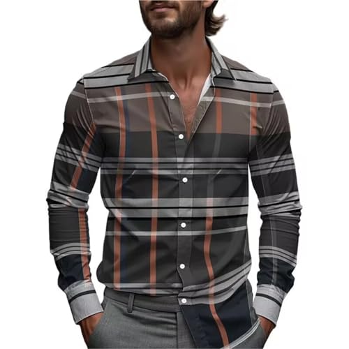 Chemise à carreaux homme manches longues multicolore stretch du S au 6XL
