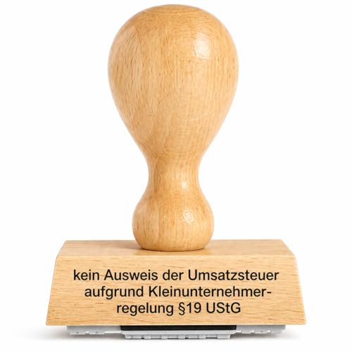 Lagerstempel – Kein Ausweis der Umsatzsteuer..- von Kaufhaus2010Buchenholzstempel – Lagertextstempel zur Kennzeichnung von Rechnungen und anderen Dokumenten 4 cm lang