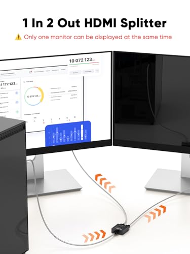 Image of CableCreation HDMI Male to 2 HDMI Female Adapter Bi-Directional Switch for 4K /60Hz