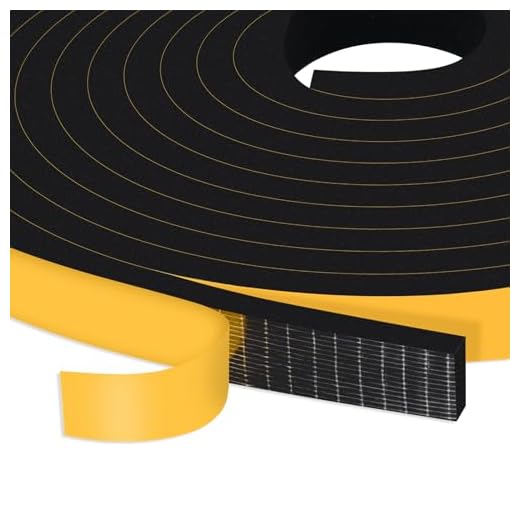 Trisiki Weather Stripping Door Seal Strip, Strong Adhesive Doors and Windows Insulation Soundproof Weatherproof Foam Tape for Sliding Door, Front Door Frame, Windows (1/2 in x 1/4 in x 26Ft)