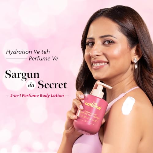 Image of mCaffeine Sweet Escape Perfume Body Lotion | Niacinamide, Cocoa Butter & Shea Butter For Deep Moisturization | Lightweight, Non-Sticky | Fruity-Floral Fragrance | Body Lotion For Dry Skin - Pack of 2