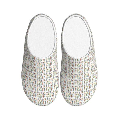 Pantoufles lavables pour pieds sensibles semelle TPR anti-glisse motif robot
