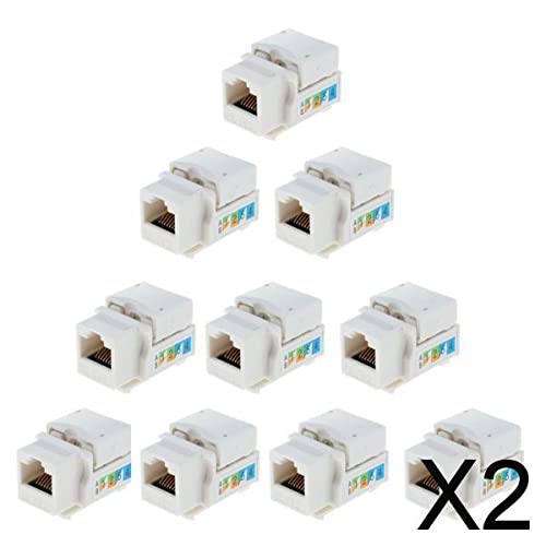 CALANDIS™ 2x10pcs CAT6 Keystone Jack Module Network Connector Enternet Module-White | Plugs Jacks & Wall Plates | Networking Cables & Adapters | Computer Cables & Connectors-image-4