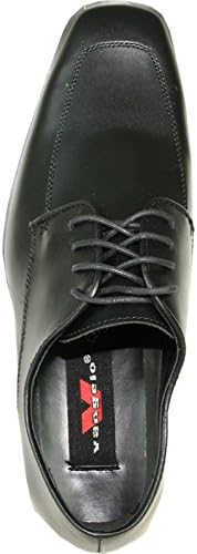 VANGELO Men Tuxedo Shoe TUX-3 Square Toe for Wedding, School Uniform and Formal Event Black Matte 9.5M | Image 5