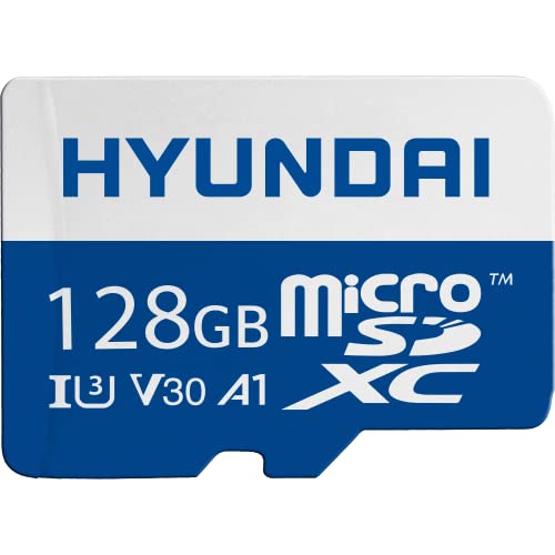 HYUNDAI 128 GB 100 MB/s (U3) Tarjeta de Memoria MicroSD con Adaptador, vídeo 4K, Ultra HD (SDC128GU3)
