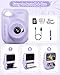 LETSHAHA Kids Instant Print Camera, 3.0-inch HD Screen 32MP Photo Instant Digital Camera Christmas Birthday Gifts Toys for Children Girls Boys Age 3-12 - Purple