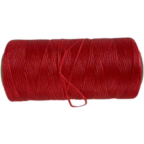 Hilo encerado plano 284 yardas 1 mm para cuero rojo miniatura 2