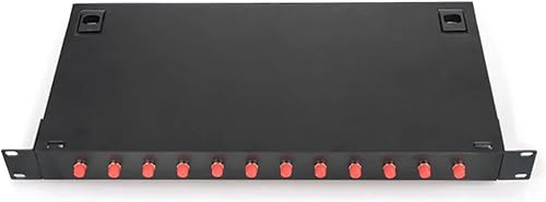 NHBQPOG 12 Port Fiber Patch Panel SC FC LC Pigtail ODF 1U Optical Fiber Terminal