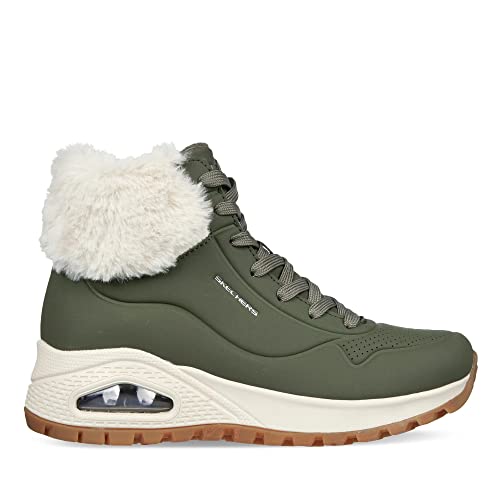 Skechers Uno Rugged Fall Air Bottine Femme, Vert Olive, 36 EU