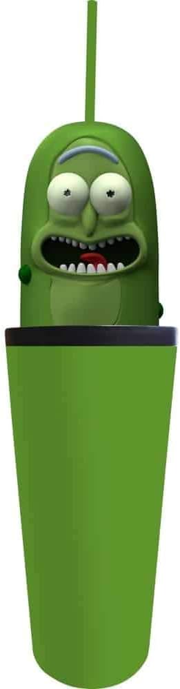 Rick & Morty - Pickle Rick Molded Carnival Cup with Straw