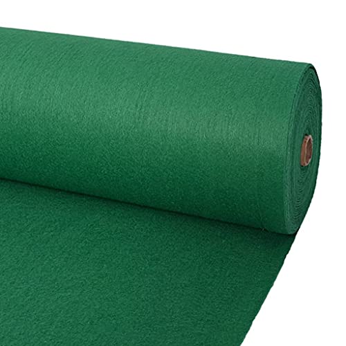 vidaXL Teppich für Ausstellung, Hochzeitsteppich, Party, Hochzeit, Show, Lackierung, Geburtstag, Festival, Events, 1 x 12 m, Grün