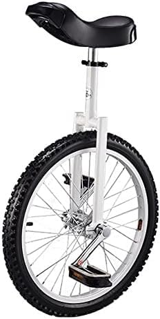 20 Inch Wheel Unicycle, Adult Unicycle, Balance Exercise Fun Bike Fitness Scooter Circus, Adjustable Seat, Load 150kg/330lbs (Color : White), gaoyun-1001
