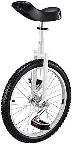 YUNYHAO 20 Inch Wheel Unicycle, Adult Unicycle, Balance Exercise Fun Bike Fitness Scooter Circus, Adjustable Seat, Load 150kg/330lbs (Color : White), gaoyun-1001