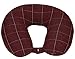 Betz Nackenkissen Relax Reisekissen Reise Nackenhörnchen Füllung Microkügelchen KARO Farbe dunkelrot