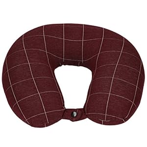 Betz Nekkussen, relax, reiskussen, reiskussen, nekkussen, vulling, microbolletjes, karo, kleur donkerrood