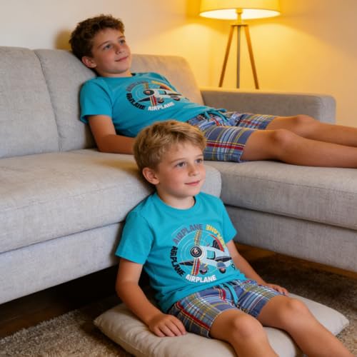 Image of Boy Shorts Sets Dinosaur Animal Print Shirt Summer Outfits Set 2pcs Casual Clothes