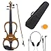 Cecilio 4/4CEVN-1Y Solid Wood Yellow Maple Metallic Electric/Silent Violin with Ebony Fittings in Style 1 (Full Size)