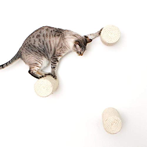 Rascador flotante de sisal para gatos, montaje en pared miniatura 3