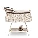 Delta Children Deluxe Sweet Beginnings Bedside Bassinet - Portable Crib with Lights and Sounds, Falling Leaves