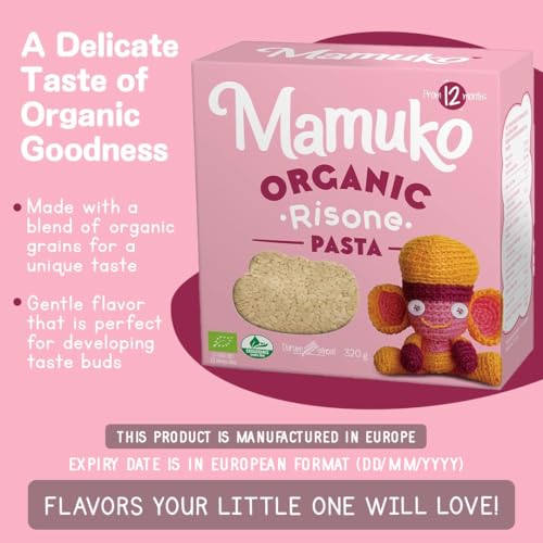 Mamuko RISONE Organic Toddler Pasta, Durum Wheat, 12+ Months - Image 4