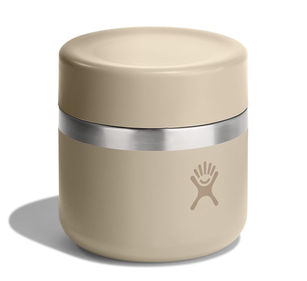 Image of Hydro Flask Food Jar - Insulated Stainless Steel, Snack Travel Container for Hot Food, Lunch, & Soup 8 Oz Oat Tan