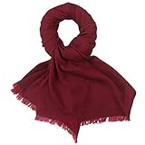 Lavar a 30 °C. Lindenmann 309004 - Bufanda para hombre, 100% algodón, color rojo