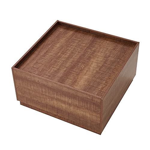 Panana Manhattan Gate Engineered Wood Coffee Table (Oak With Drawers) #TOP7