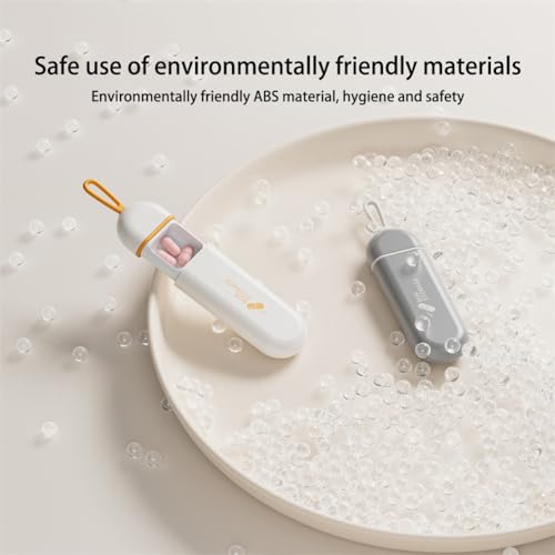 Caixa de comprimidos pequena de 3 compartimentos com 1 tomador de comprimidos, estojo de comprimidos